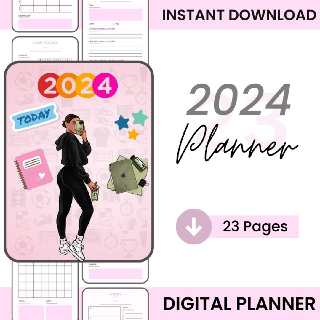 2024 Digital Planner / Minimalist Planner / Daily Weekly Monthly ...