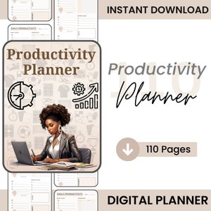 Productivity Planner / Printable / Ultimate Life Journal Binder / Daily Productivity / Digital Adhd Planner for Adults / Goal Organizer