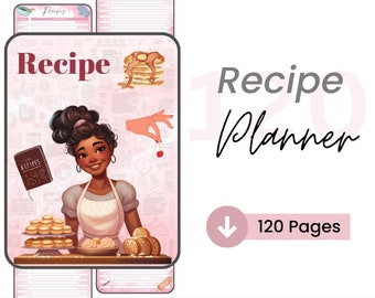 Planificador de recetas digitales / Planificador digital / Hoja de recetas / Planificación de comidas / Planificador imprimible