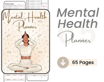 Planificador de Salud Mental / Planificador Imprimible / Planificador Digital / Medicamentos / Asunto de Salud Mental / Rastreador de Estado de Ánimo