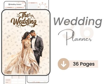 Planificador de bodas / Libro de planificador de bodas / Planificador imprimible / Planificador de novias / Planificador de bodas digital / Horario de bodas / Cronología de bodas