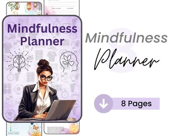 Planificador Digital de Atención Plena / Diario de Atención Plena / Diario Digital / Planificador Digital Espiritual / Ansiedad Curativa / Autocuidado