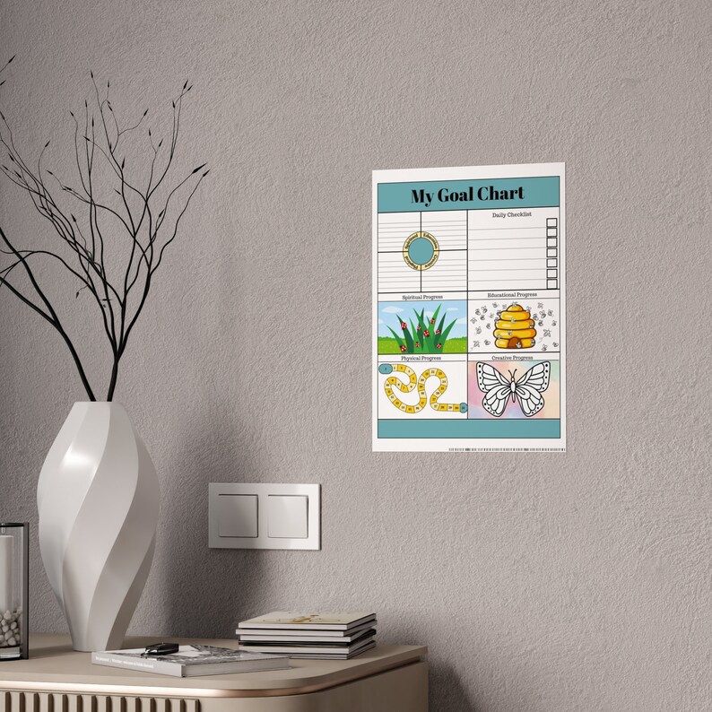 Monthly Goal Chart Gloss Poster - Etsy