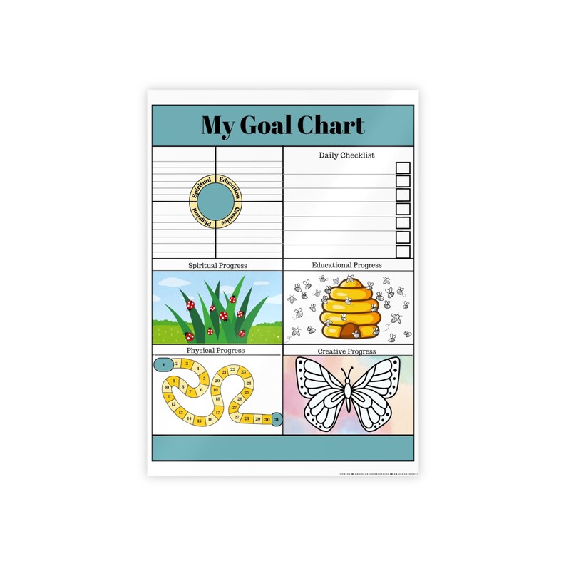 Monthly Goal Chart Gloss Poster - Etsy