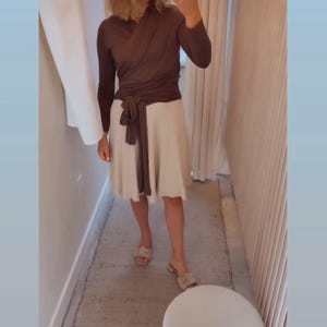 Waist Cincher DVF Inspired Hand Stitched Cotton Wrap Top Ballet Style 4 colors