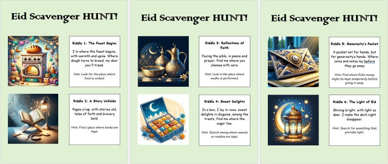 Eid Scavenger Hunt for Kids - Etsy