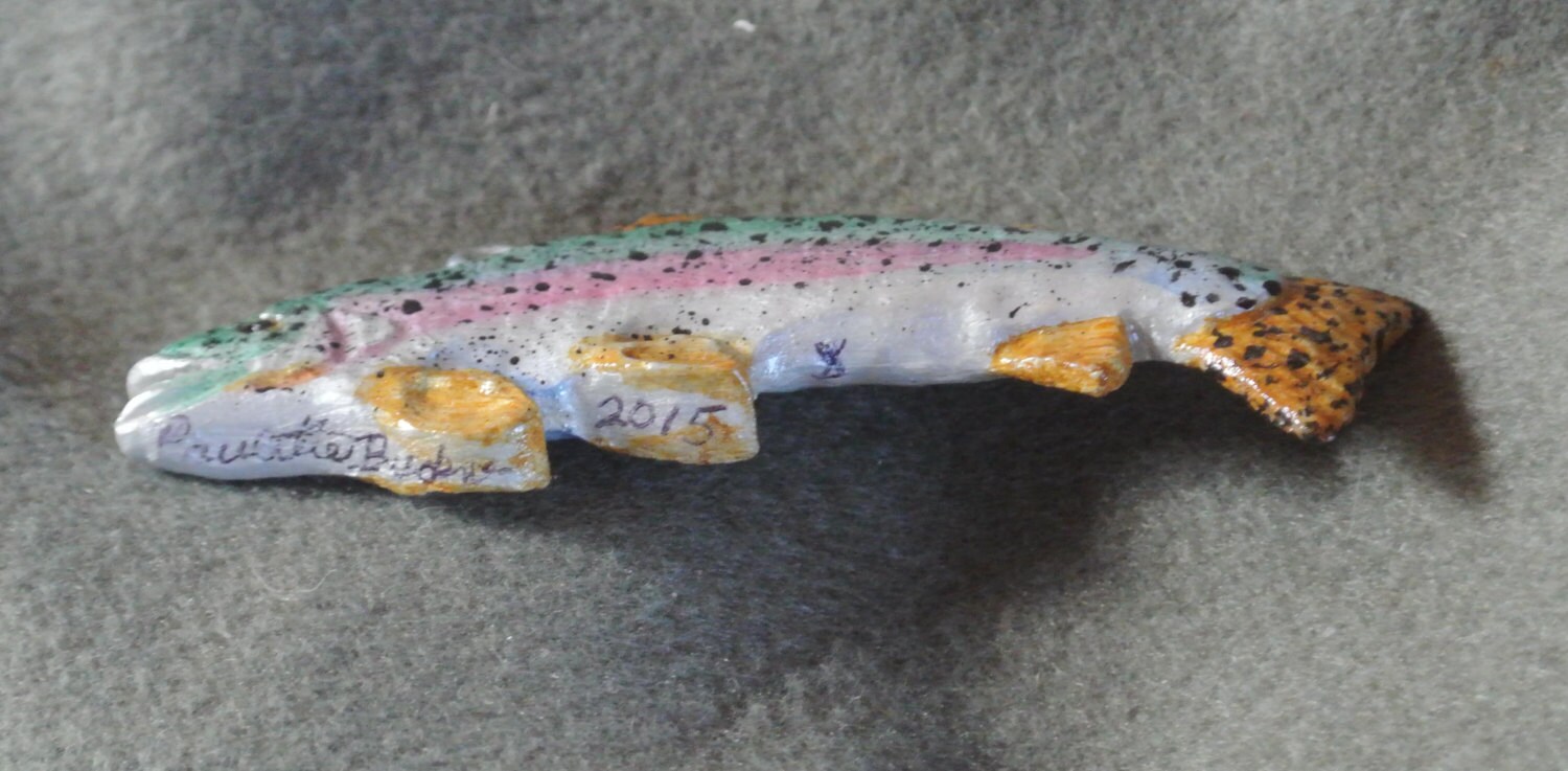 Rainbow Trout Home Decor Hangerhand Painted Etsy