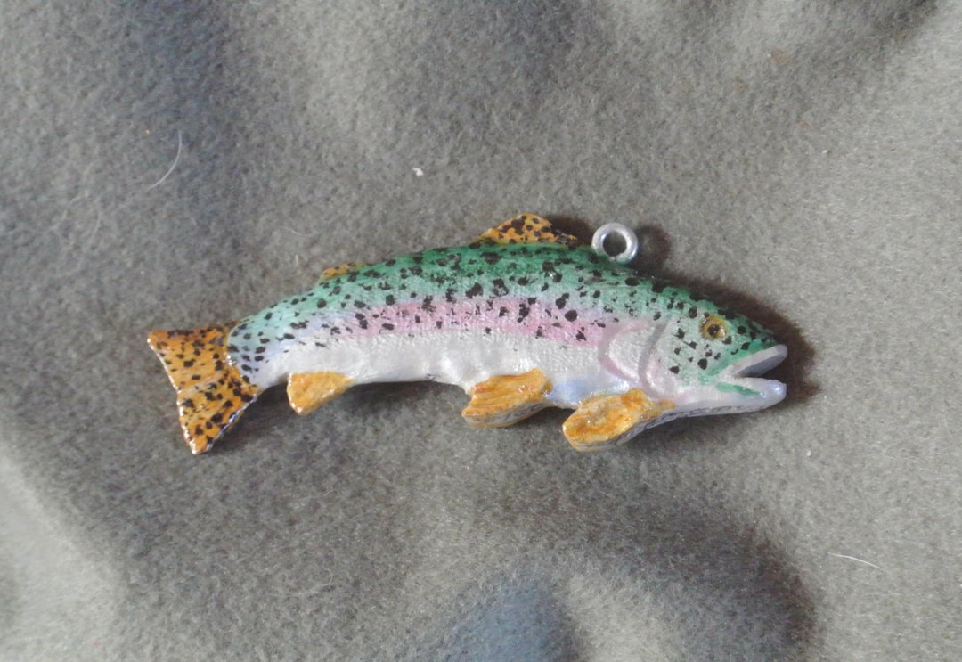 Rainbow Trout Home Decor Hangerhand Painted Etsy