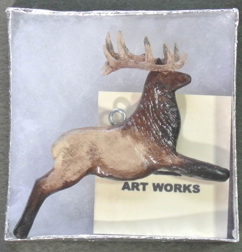 Bull Elk Home Decor HangerSculpted Hand Painted Etsy
