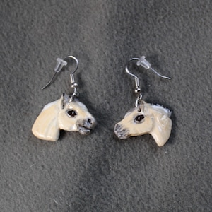 Norwegische Fjord Skulpturen Knochen Ohrringe-Handgemacht, Recycled, Handbemalt