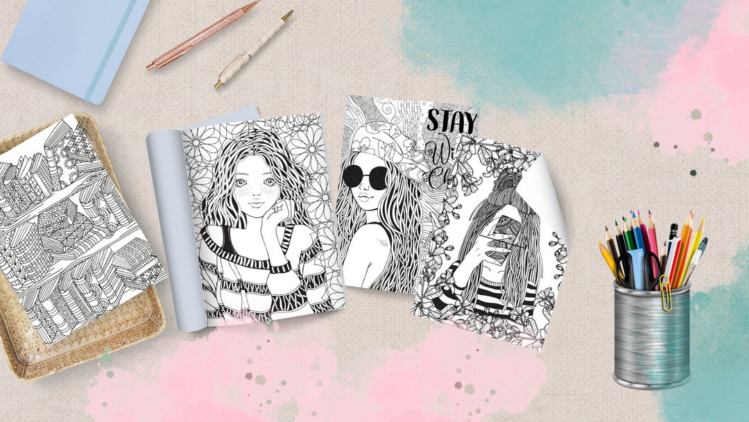 Adult Fun Coloring Pages - Etsy