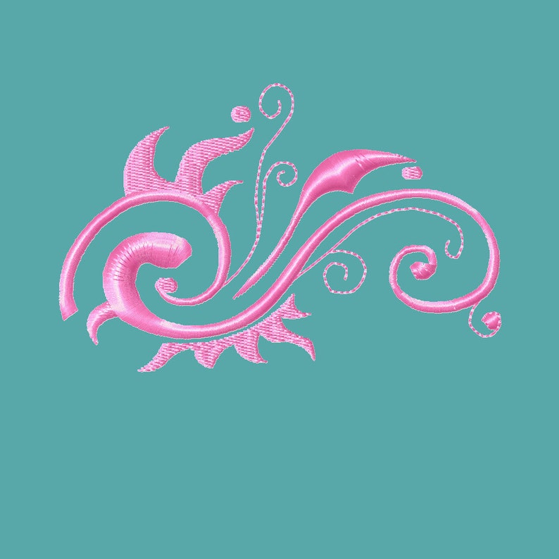 Machine embroidery design flourish swirl etsy Machine embroidery design flourish swirl etsy