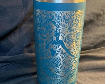 The Little Mermaid engraved tumbler