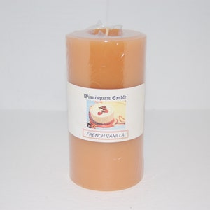 French Vanilla, 6&quot; Pillar candle, Winnisquam Candle