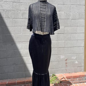 Norma kamali black midi skirt