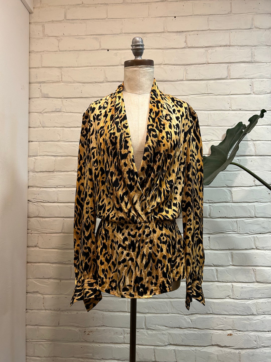 Vintage Cheetah Button Down Blouse / Overshirt main image 1