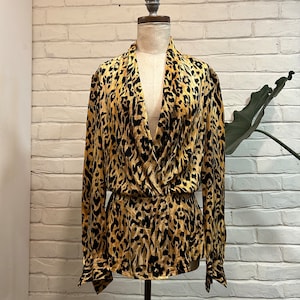 1980’s Vintage Silk Cheetah Blouse