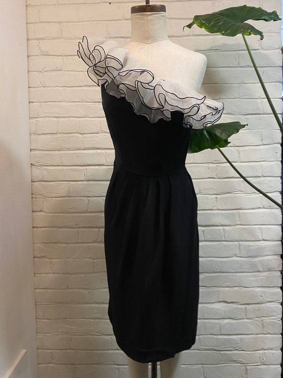 Buy 1960's Vintage Neiman-marcus Ruffled Bias Cut Dress Online in India -  Etsy