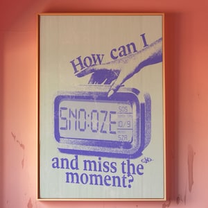Póster Snooze de SZA, arte mural digital de SZA, carátula de álbum de R&B, impresión de la letra de Snooze, póster musical de SZA, descarga instantánea, decoración para amantes de la música