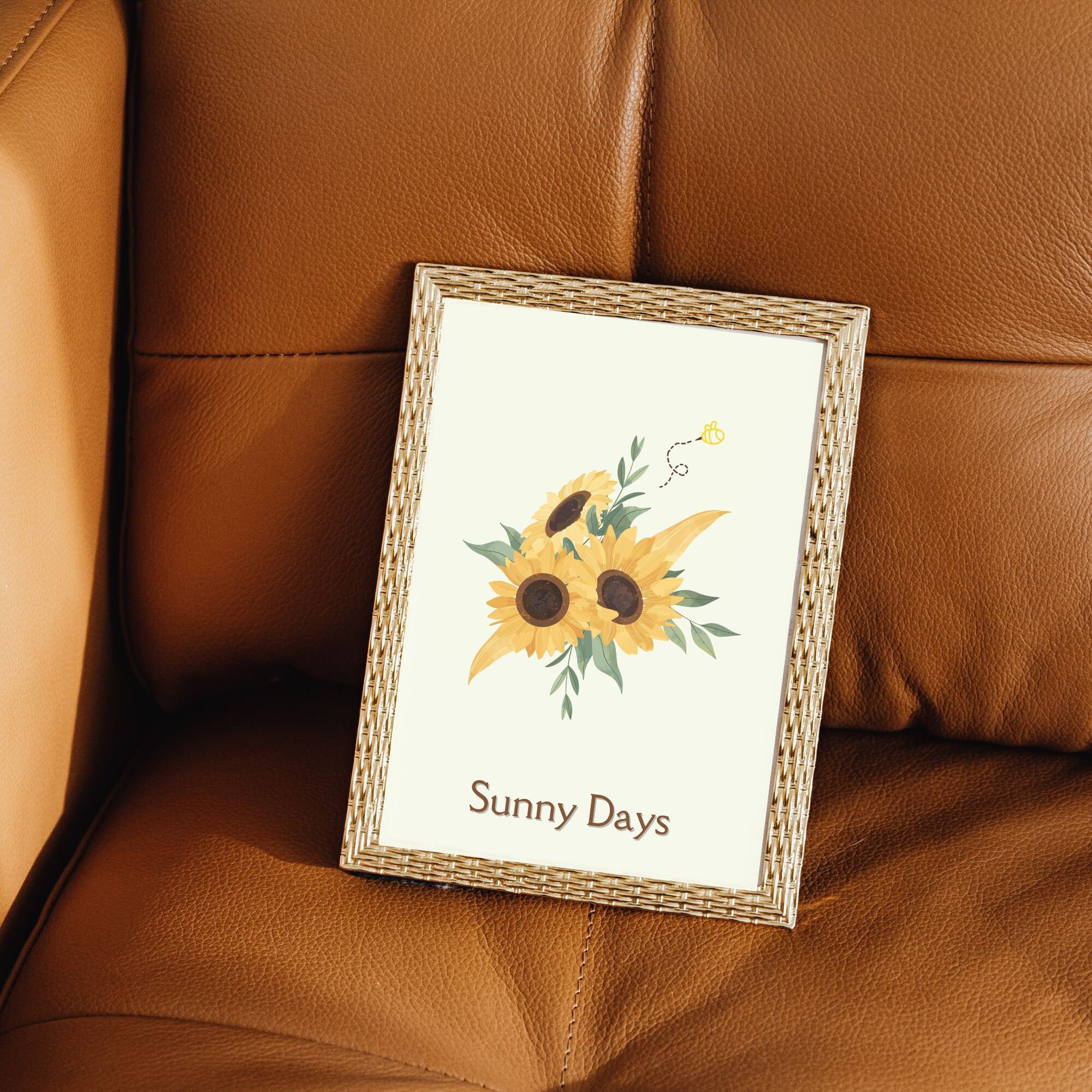 Printable Sunflower Wall Art Design for Home Digital Download Printable ...