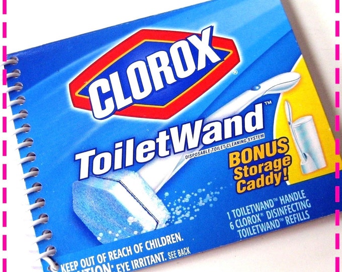 QUIRKY TOILET BOWL CLEANER Original Recycled Notebook / Upcycled