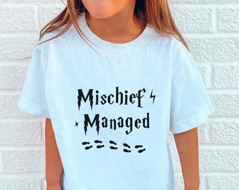 Mischief Emaille Kids Shirt: Potter inspiriertes Kinder T-Shirt