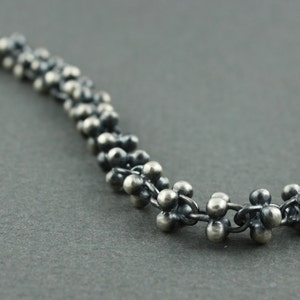 sterling silver handmade chain oxidised sterling silver chain handmade silver chain image 2