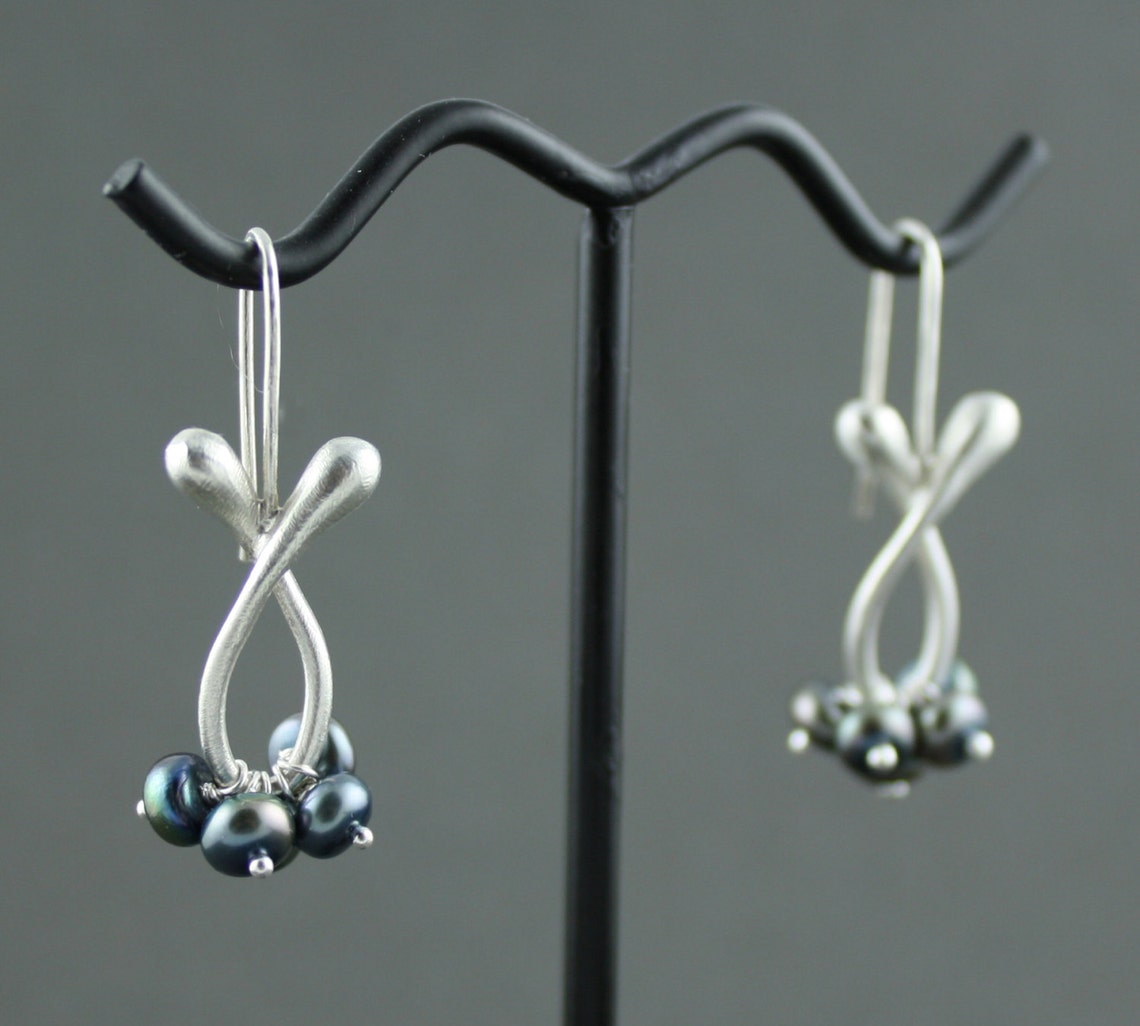 925 Sterling Silver Spiral Earrings, Corkscrew Threader Dangle Earrings 1.5 In