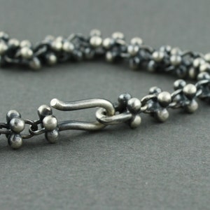 sterling silver handmade chain oxidised sterling silver chain handmade silver chain image 3