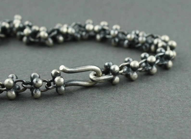 sterling silver handmade chain oxidised sterling silver chain handmade silver chain image 3