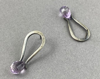 Sterling silver and amethyst earrings