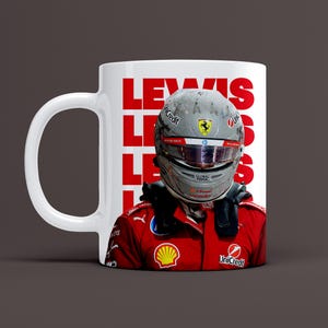 Lewis Hamilton Mug Ferrari Formula One Driver World Championship Perfect Gift For Her Him F1
