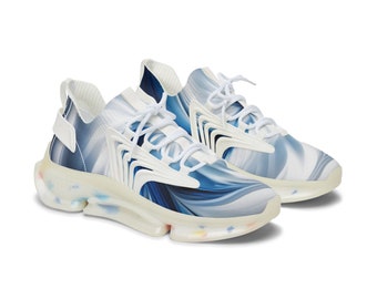 Blue Swirl Women's Mesh Sneakers