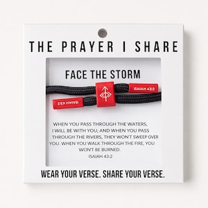 Isaiah 43:2 Bracelet | Face the Storm | Jewelry for Christian Athletes | Sharable Prayer Bracelets
