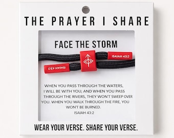 Isaiah 43:2 Bracelet | Face the Storm | Jewelry for Christian Athletes | Sharable Prayer Bracelets