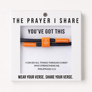 Philippians 4:13 Bracelet | You've Got This Bracelet | Jewelry for Christian Athletes | Sharable Prayer Bracelets