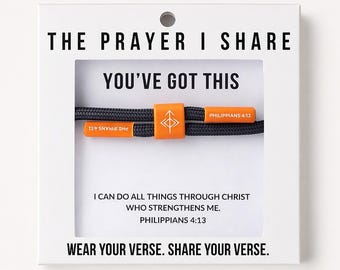Philippians 4:13 Bracelet | You've Got This Bracelet | Jewelry for Christian Athletes | Sharable Prayer Bracelets