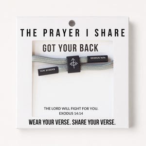 Exodus 14:14 Bracelet | Got Your Back Bracelet | Jewelry for Christian Athletes | Sharable Prayer Bracelets | Men's Bracelet afbeelding 1