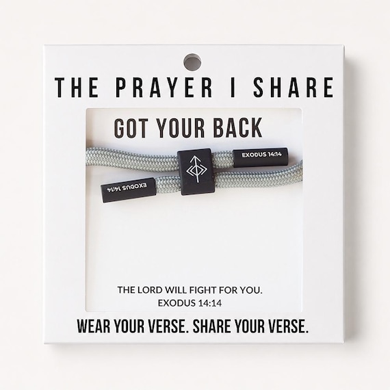Exodus 14:14 Bracelet | Got Your Back Bracelet | Jewelry for Christian Athletes | Sharable Prayer Bracelets | Men's Bracelet