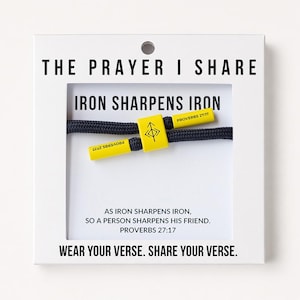 Proverbs 27:17 Bracelet | Iron Sharpens Iron Bracelet | Jewelry for Christian Athletes | Sharable Prayer Bracelets |Men's Bracelet