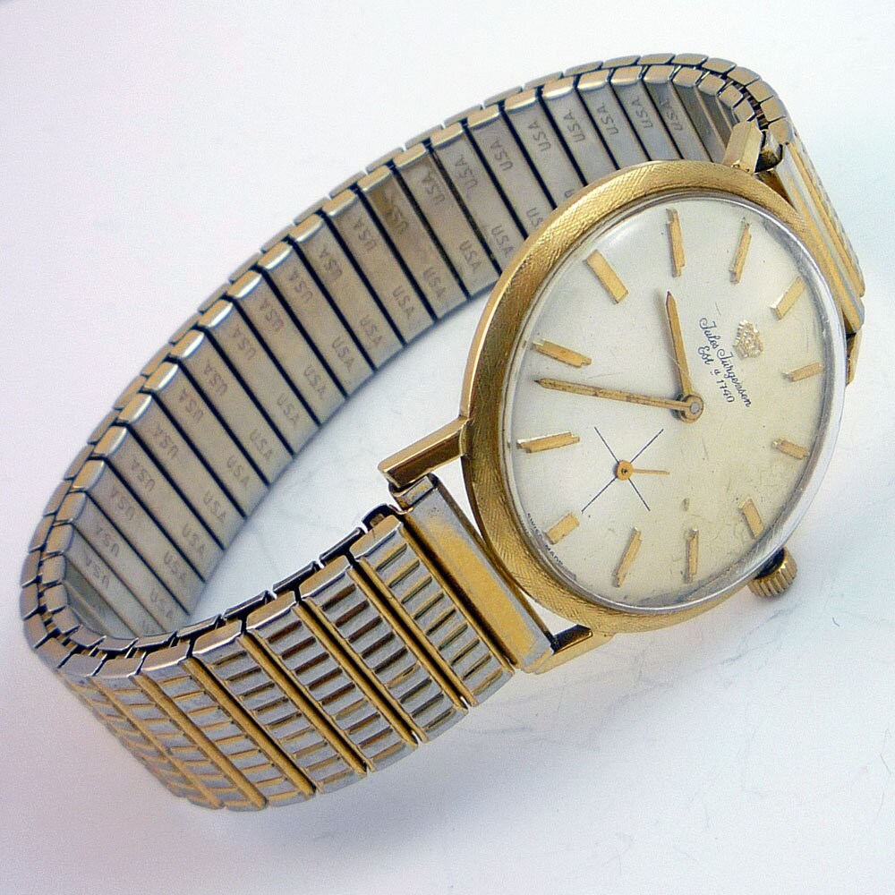 Vintage Mens 14K Jules Jurgensen Watch with Original Box Etsy
