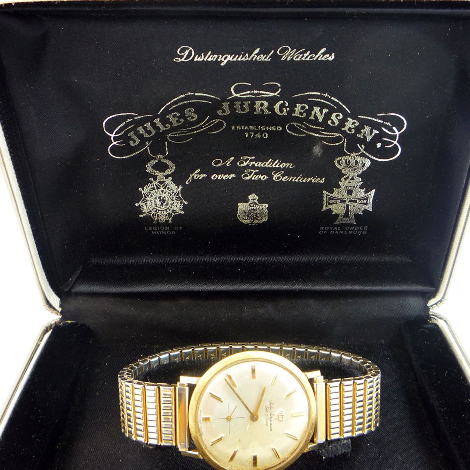 Vintage Mens 14K Jules Jurgensen Watch with Original Box Etsy