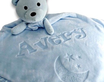 Personalized Teddy Bear Baby Blanket