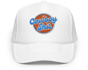 Cowboy Shit Vintage Retro Classic Trucker Hat, Snapback Hat  display picture 1