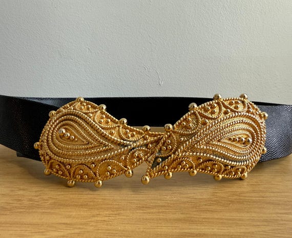 Vintage Mimi di N Belt Buckles & Belt 1975 MIMI DI N Double Big Bulbous Snail Belt Buckle. For  main image 2