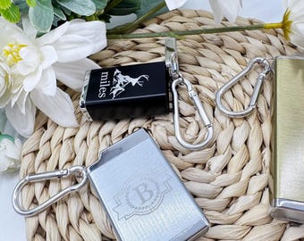 Personalized Stainless Steel Portable Ashtray Keychain: Groomsman Gift