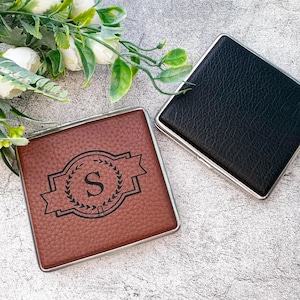 Portasigarette in pelle personalizzato, regalo per la festa del papà, regali per lui, scatola per sigarette in pelle, portasigarette, porta tabacco, portasigarette