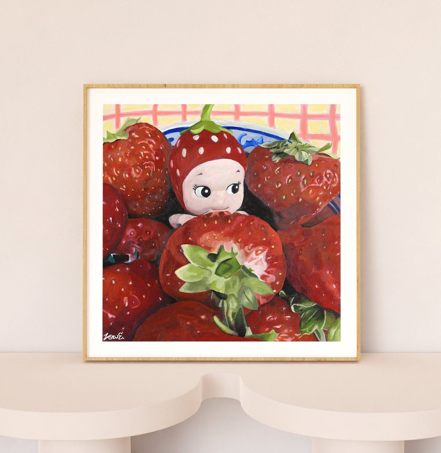 Strawberry Sonny Angel Art Print - Etsy