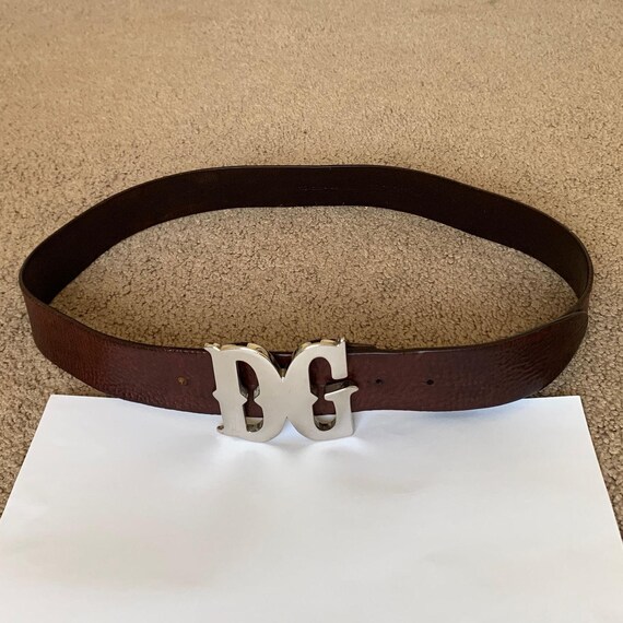 DG1020 Dolce & Gabbana Unisex Women Men Brown Leather Belt  display picture 3