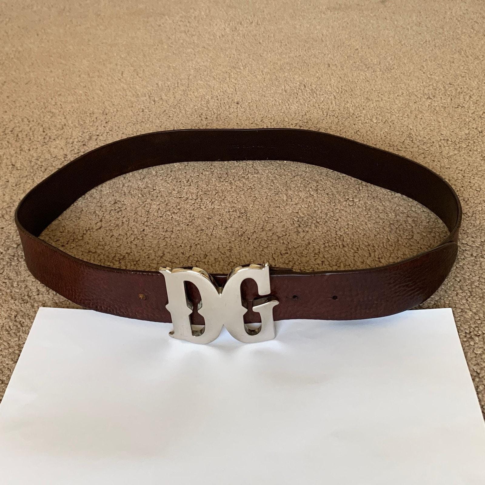 DG brown belt Dolce & Gabbana Brown Calf Leather Antique Buckle Men main image 3
